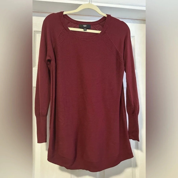 Mossimo Womens Long Sleeve Sweater, Marooon - Picture 1 of 10